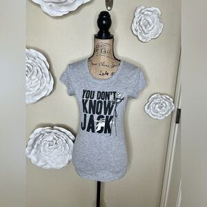 Disney Nightmare Before Christmas Gray “You Don’t Know Jack T Shirt Size M
